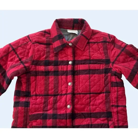 DICKIES Quilted Flannel Shirt Jacket Shacket Full Snap Button Size Sm NEW NWT - Picture 7 of 8